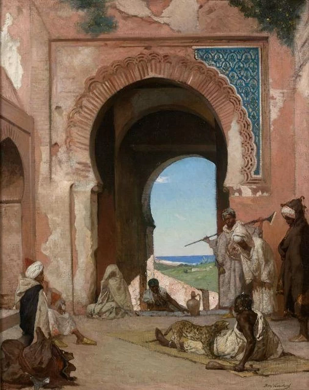 Jean - Joseph Benjamin, Constant, Ingresso della kasbah a Tangeri